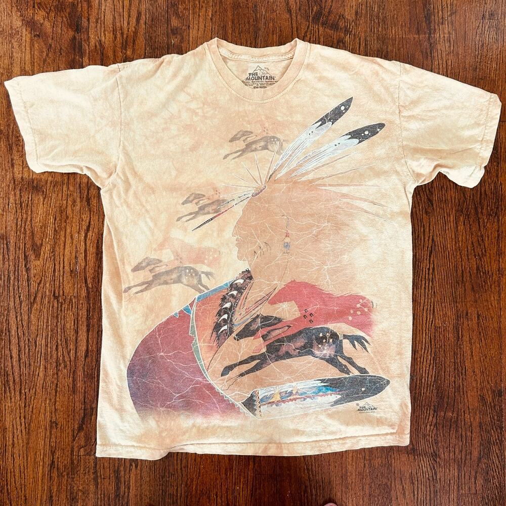 Gina Gray The Mountain Native American Tie Dye Graphic T-Shirt L